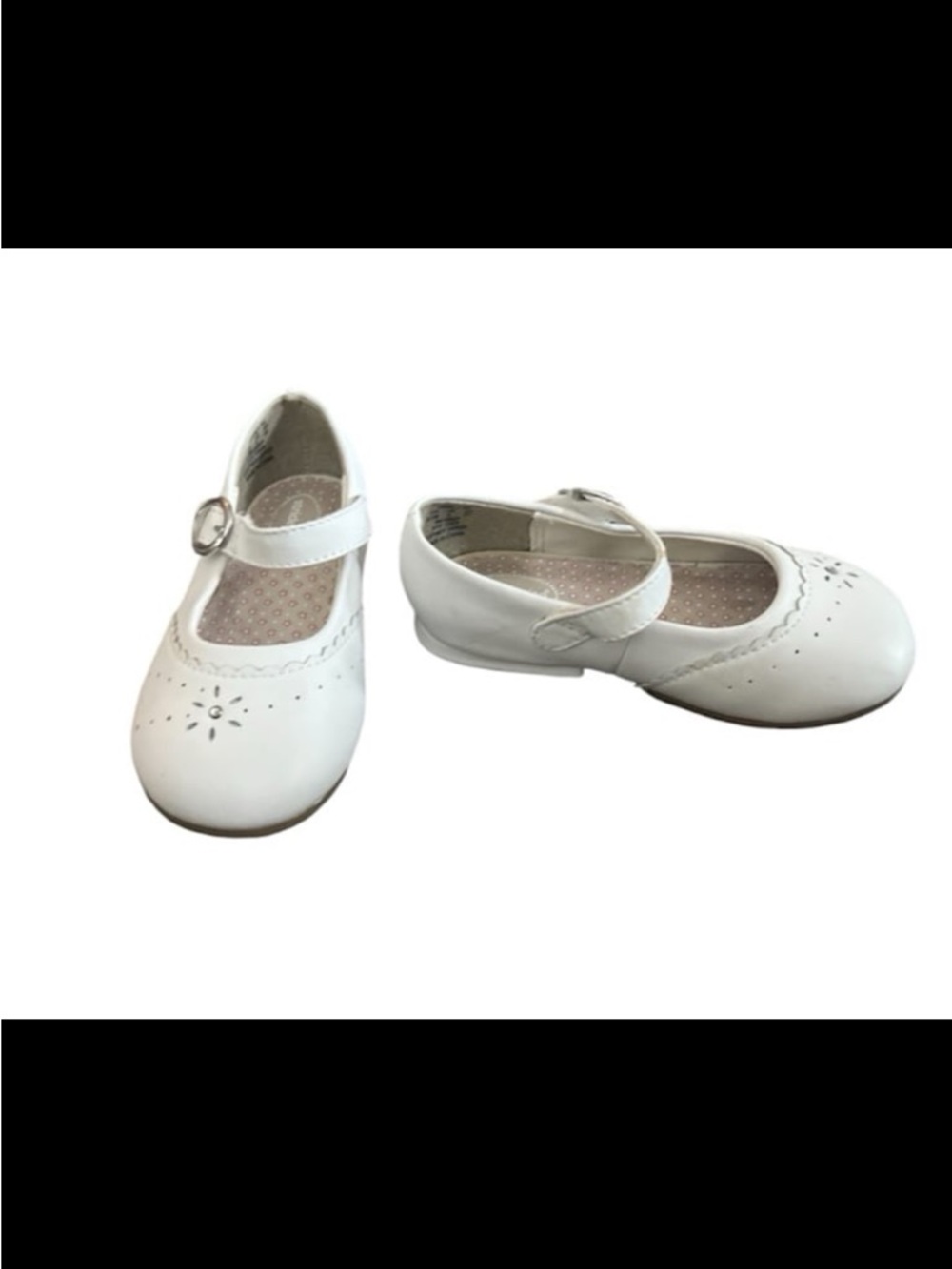 Stride Rite Camila White Leather Mary Jane Shoes Toddler Girl’s Size 6.5